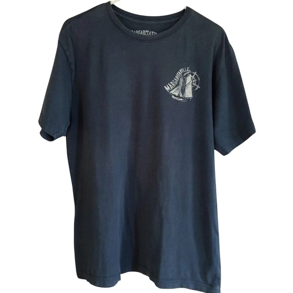 Jimmy Buffetts Margaritaville Tee Shirt Back Graphic Beach Cotton Mens‎ Medium